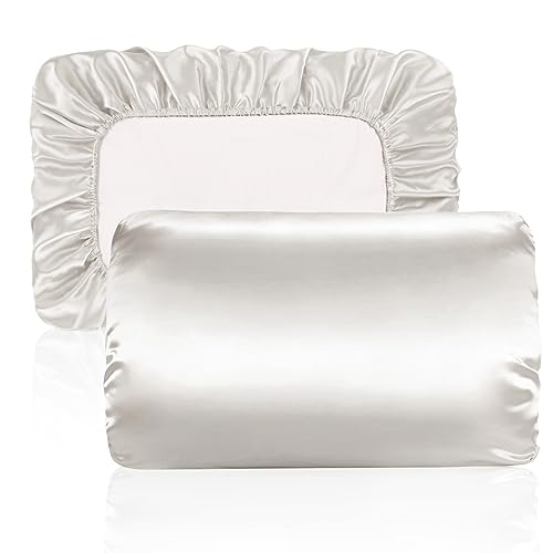 Yanideer Satin Pillowcase for Hair & Skin Travel Elastic Band Cooling