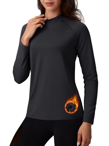 TACVASEN Thermal Shirts for Women Mock Turtlenecks Long Sleeve