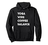 Photo Gallery yoga wine coffee balance felpa con cappuccio Photo Gallery yoga wine coffee balance felpa con cappuccio