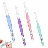 ◆Materiale Premium: I nostri uncinetto grandi con manico ergonomico in gomma sono realizzati in materiale ABS con una superficie liscia, che può facilmente passare attraverso il filato, e sono robusti e resistenti per garantire una tessitura e cuciture lisce