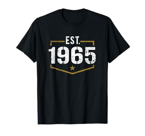 Est 1965 Vintage Style Established 1965 Birthday Design T-Shirt