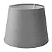 Fdit Conical Velvet Fabric Lampshade, Easy Tool Installation with Soft Touch Velvet Material, Universal Replacement Shade for Table and Floor Lamps, Compatible with E27 and E14 Light (Light Gray)