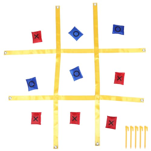 Jeu de morpion géant extérieur avec sangles pour pelouse et jardin