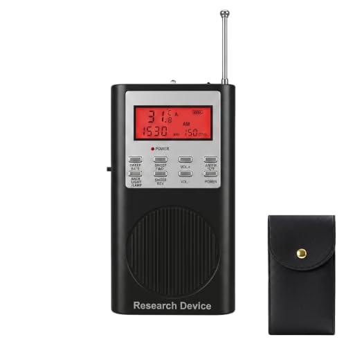 Spirit Communication Box for Ghost Hunting, Paranormal Investigation Device with Adjustable Am/Fm Forward & Reverse Sweep, Temperature Sensor, Backlit Display