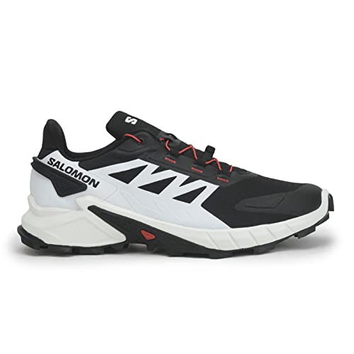 Salomon Supercross 4 Trail Running Shoes Mens Sz 12 Black/White/Fiery Red #TOP2