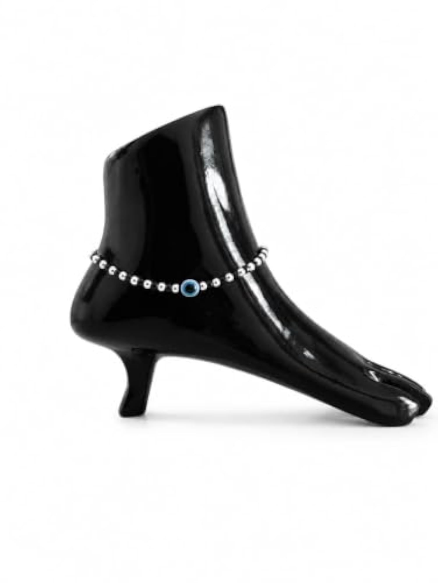 Women's Stylish Silver Look Anklet, Elegant Design