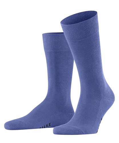 FALKE Herren Socken Family M So Baumwolle einfarbig 1 Paar, Blau Water 6550, 39-42