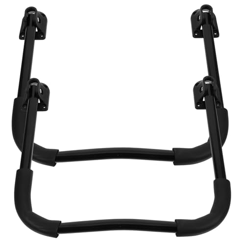 CALLARON Patas Plegables para Muebles de Hierro Negras, Soporte Estable y Antideslizante para Mesas Pequeñas y Escritorios, Juego de 2 Piezas para Uso en Hogar y Oficina