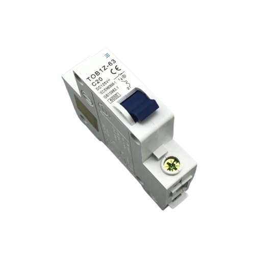 Disyuntor DC 125V 20A de 1 polo curva C magneto térmico para corriente continua de 1 pieza