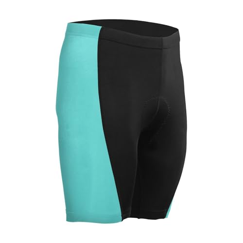 Men's Cycling Shorts, Padded Cyclings Pants, Cyclings Clothing with Leggings Worn in A Loop Medium Turquoise