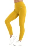 PaletteFit High Waisted Workout Leggings for Women, Mustard Yellow, Size Medium 7/8 Length Leggings