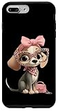 Carcasa para iPhone 7 Plus/8 Plus Cachorro Perro Rosa Leopardo Gafas Girly Glam Fashion Graphic