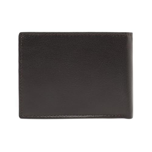 Image of Aeropostale Men's Global Coin Wallet PORUS - Brown | Durable Leather | Compact Design & Coin Pocket | Ideal for Gifting