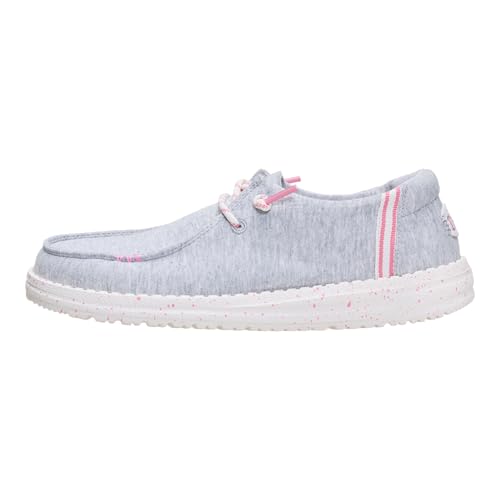 HEYDUDE W Wendy Stretch Jersey Varsity Slip On Shoe, Medium Grey Size 8 - image 1