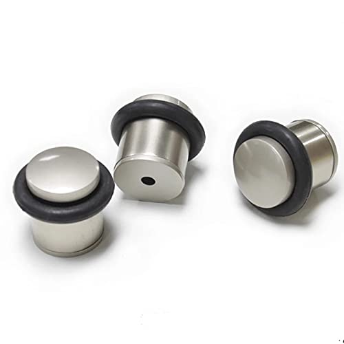 Tope de puerta de suelo metálico con amortiguador de goma de 41 mm de diámetro 6