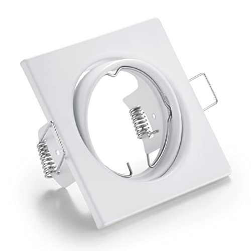 Faretto da incasso quadrato orientabile bianco