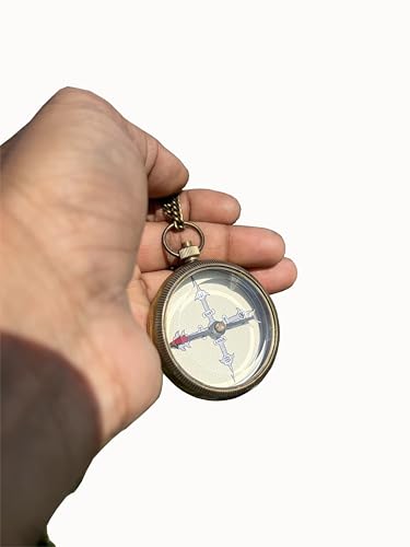 Brújula de latón personalizada con llavero miniatura 2