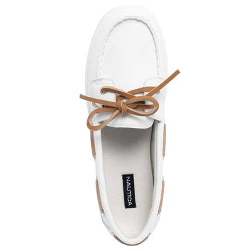 Image of Nautica Women's Casual Boat Shoes, Moc-Toe Loafers with Cushioned Insole, Deck Fashion Sneaker