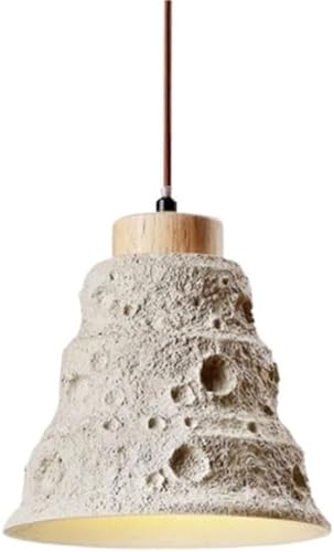 Modern Japanese Industrial Cement Pendant Light for Kitchen Island, Bedroom, Restaurant, Entryway, Showroom, Home Ceiling Hanging Lamp with E26/27 Base