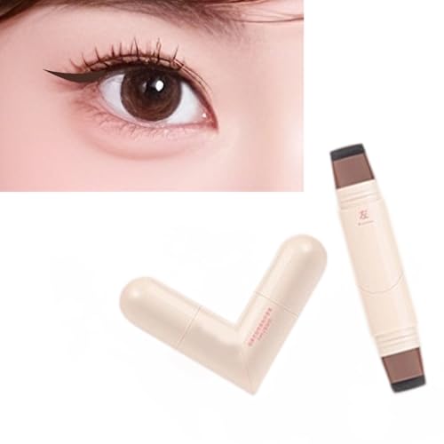Lápiz delineador de ojos de doble punta con fórmulas impermeables para ojos sensibles y a prueba de manchas, maquillaje de larga duración para principiantes
