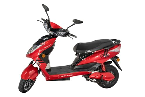 Image of Zing High Speed Electric Scooter With Charger - Romantic Red - Ex-Showroom