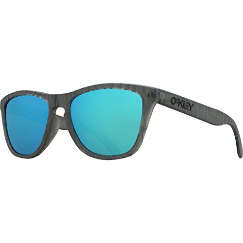Oakley OO9245 Frogskins Low Bridge Fit Square Sunglasses, Matte Grey Ink Urban Jungle/Sapphire Iridium, 54 mm