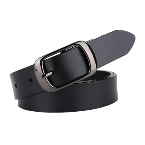 Women Solid Square Buckle Casual Belt Versatile Genuine Leather Business Belts3
