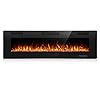 Antarctic star 36 inch electric fireplace in wall recessed and wall mounted fireplace heater and linear fireplace with multicolor flame timer 7501500w control by touch panel remote  urban country home decor