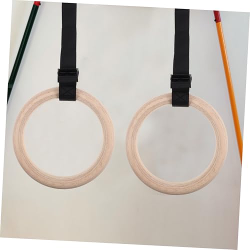 Anillas de gimnasia ajustables de madera para entrenamiento miniatura 6