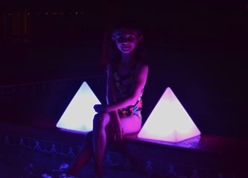 Main Access Cairo Pyramid: 10" Inch Color Changing Led Light; Wireless, Rechargeable Accent Light For Patio, Pool Or Balcony #TOP2