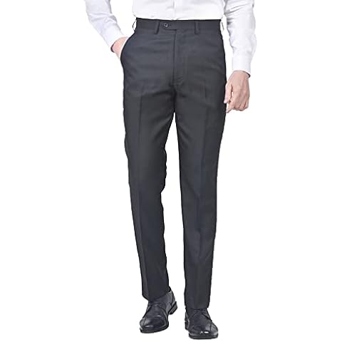 Jolliman Mens Plus Size High Waist Trousers Cover
