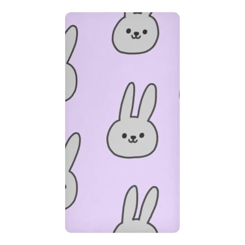 Parure de lit bébé imperméable violette motif lapin pour de douces nuits - 2