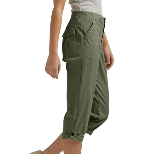Cargo Capris for Women with Pockets Stretch Casual Summer Capri Pants Lightweight Outdoor Hiking Cropped Trousers3