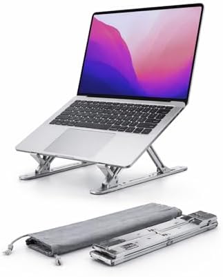Suporte para Notebook Dobrável em Alumínio, Portátil, Prata, Comp...