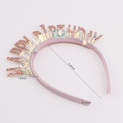 Canitor Happy Birthday Headband For Women Girls Birthday Crown Birthday Headband Birthday Girl Headband Birthday Tiara Happy Birthday Party Decorations Birthday Gifts thumb #6