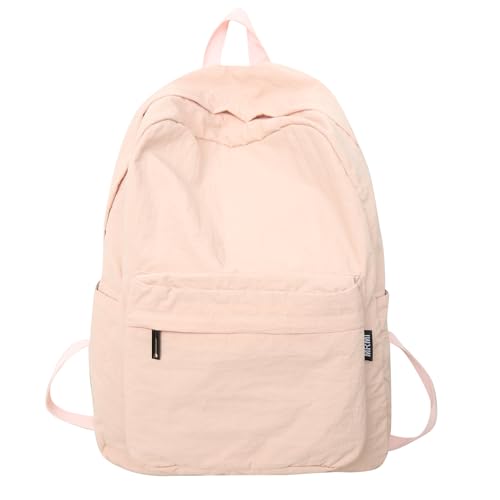 TENYELE Mode Gewaschene Falten Daypack Für Studenten Passt Zu Laptops Und Büchern Mit Großer Kapazität Nylon Rucksack Schultasche Plisebasche Book Tasche