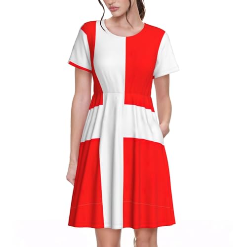 Robe d'été pour vacances et shopping imprimé Danemark