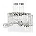 Kamenstein 5238942 Empty Jars, Set of 12, 3 Ounce, Silver Cap