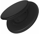 Sinjimoru pour MagSafe Poignée de téléphone, poignée de doigt magnétique en silicone douce pour iPhone 17/16/15/14/13, Tenue confortable d'un seul jouet, M-Tap Tok Black