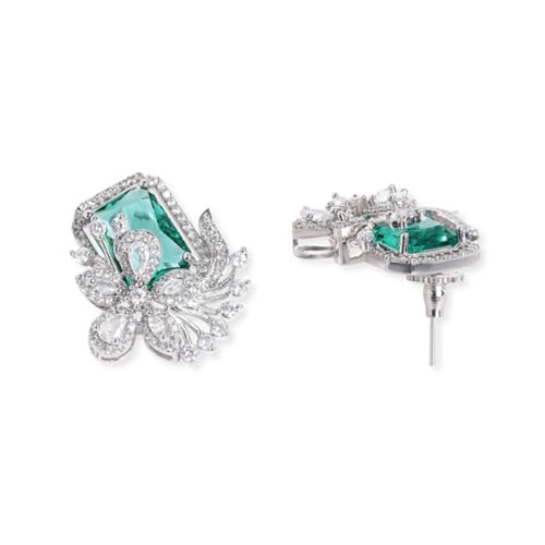Image of Rubans Stud Earrings American Diamond Trendy Jewellery for Women & Girls