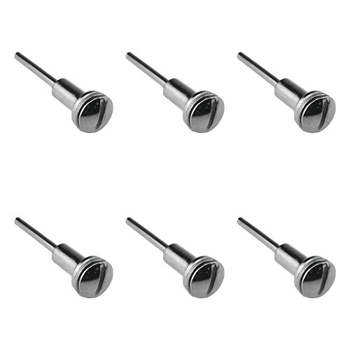 Acoeitl 1/8inch Cut Off Wheel High Speed Steel Screw Mandrel Shank Holder Rotary Tool Bit Easy Precise Cut Deep Slot Not Easy Strip Slip Even Turn for Cutting Wheel Sheet Metal Sanding 6Pcs