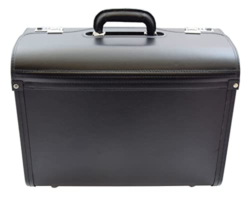 Grote lederen pilotenhoes artsen zakelijke aktetas organizer cabinetas bedford zwart - Image 3