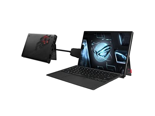 Image of ASUS ROG Flow Z13 Gaming Tablet, 13.4 inch 4K Display, RTX 3050 Ti, 12th Gen Intel Core i9, 16GB RAM, 1TB SSD, XG Mobile Dock (RTX 3080), Detachable RGB Keyboard, Stylus, Win11, GZ301ZE-XS94-B