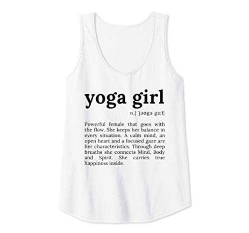 Womens Yoga Girl Definition Motivation Quote for Women with Sayings Tank Top