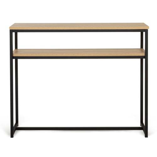 Console double Detroit 100x30x80 bois/métal industriel IDMarket