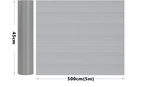 Image of ElastPro EVA Food Grade Washable Anti Slip Mat /Sheet for Fridge, Shelf Liner, Table, Kitchen Drawer mat (Line Grey, 5 Meter)