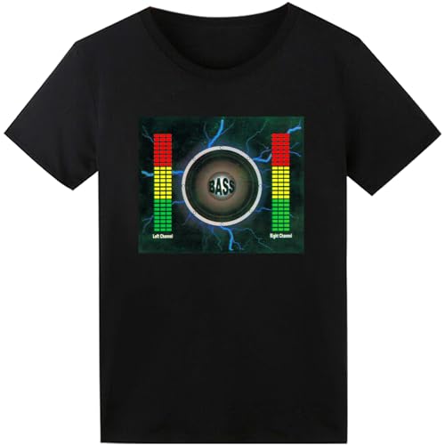 Camiseta LED para fiesta, hiphop, cosplay, concierto, regalo de