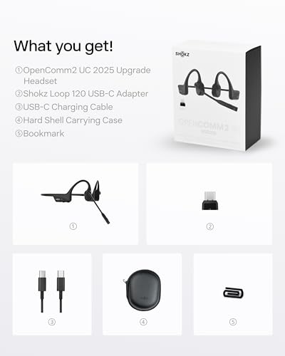 SHOKZ OpenComm 2UC Kabelloses Knochenschall Headset