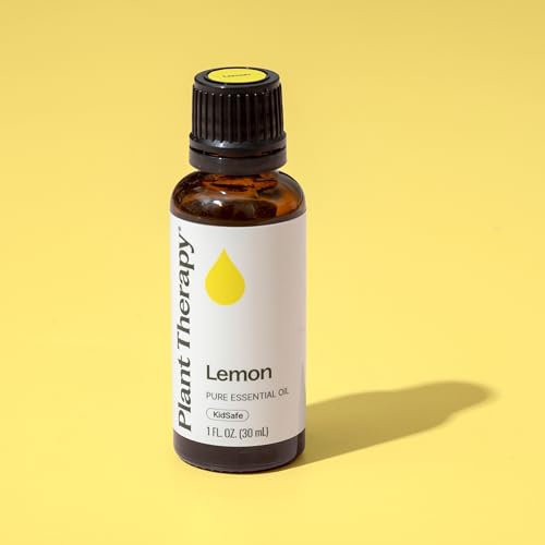 Plant Therapy Lemon Essential Oil for Diffuser 30 mL (1 oz) 100% Pure, Undiluted, Natural Aromatherapy, Lemon Oil for Skin & Cleaning, Therapeutic Grade
