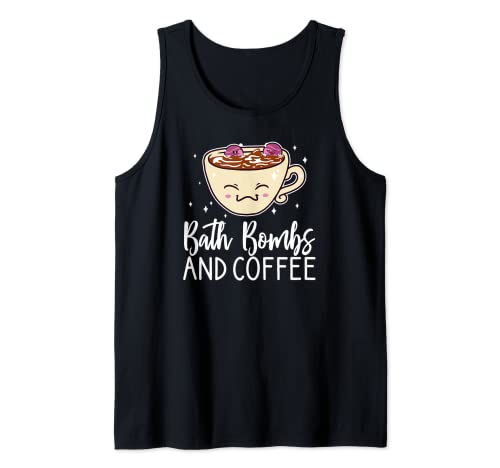 Image of Bath Bombs and Coffee Lover Relaxing Bubble Apparel Clothing Tank Top